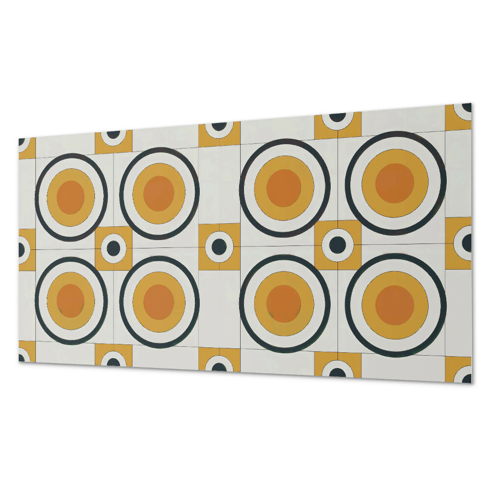 Dekorpanel falra A körök és négyzetek mintázata a geometriában