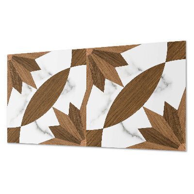 Pvc falburkolat Geometriai formák fa díszítéssel