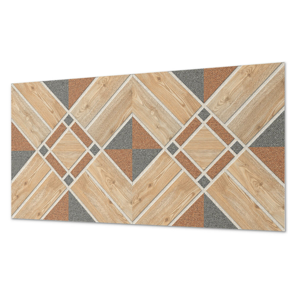 Pvc falburkolat Geometrikus minta természetes fával