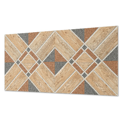 Pvc falburkolat Geometrikus minta természetes fával