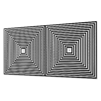 Dekorpanel falra Koncentrikus vonalak mintázata négyzetekben