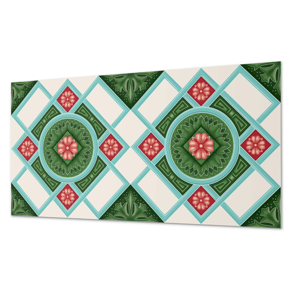 Dekorpanel falra Virágmotívum rombusz elrendezésben