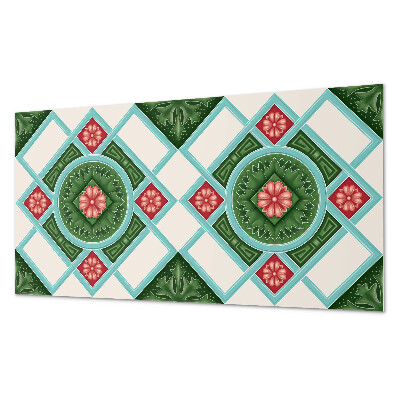 Dekorpanel falra Virágmotívum rombusz elrendezésben