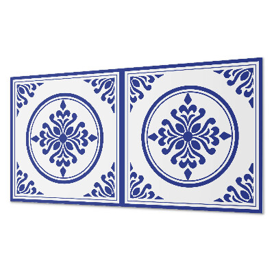 Dekorpanel falra Kerek motívum virágos díszítéssel