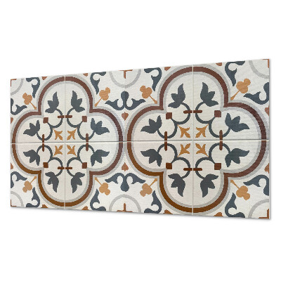 Dekorpanel falra Kockás virágmotívum