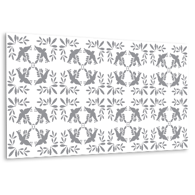 Dekorpanel falra Madár motívum levelekkel díszített háttéren