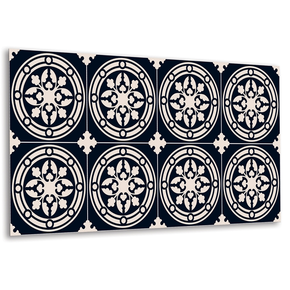 Falvédő falburkoló panel Növényi motívummal ellátott minta körben