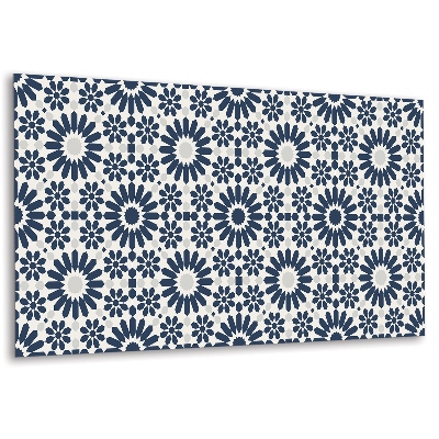 Öntapadó falburkolat Geometrikus minta kék árnyalatokban