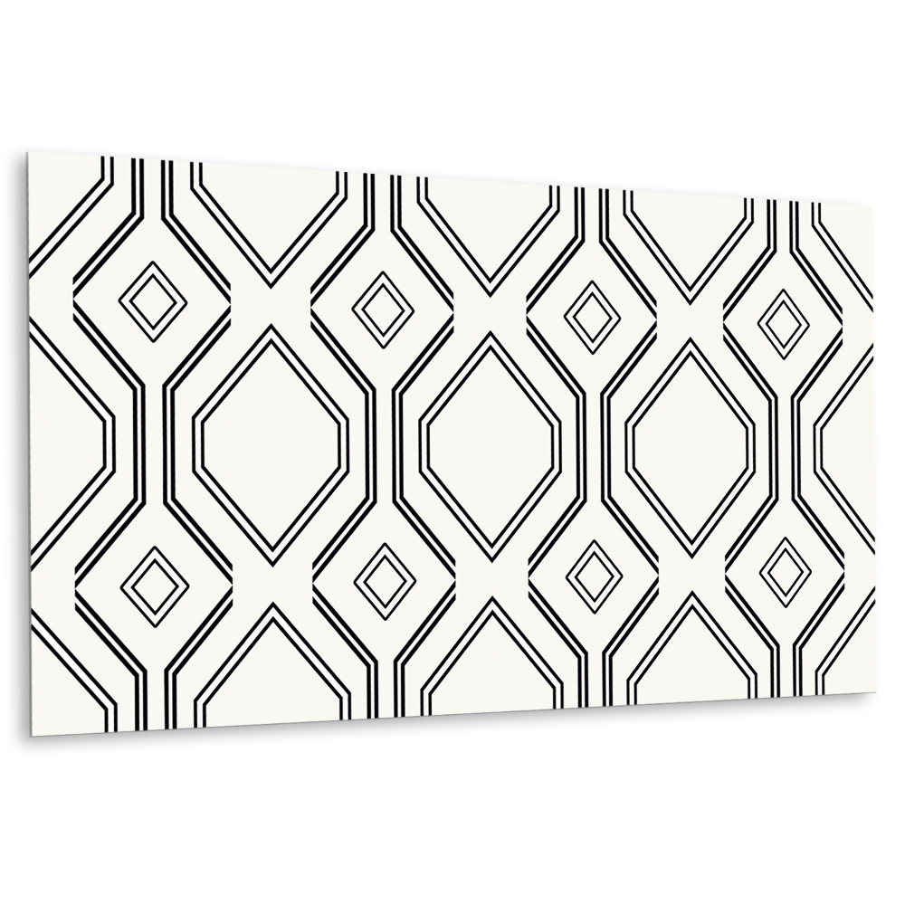 Falvédő falburkoló panel Geometrikus minták fekete árnyalatokban