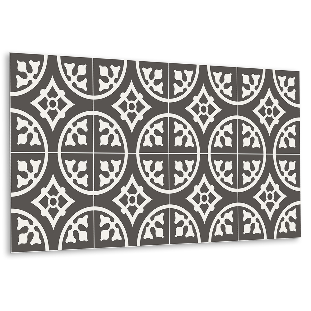 Öntapadó falburkolat Geometrikus motívum szürke és fehér árnyalatokban