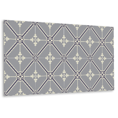 Falvédő falburkoló panel Virágminta szürke háttéren