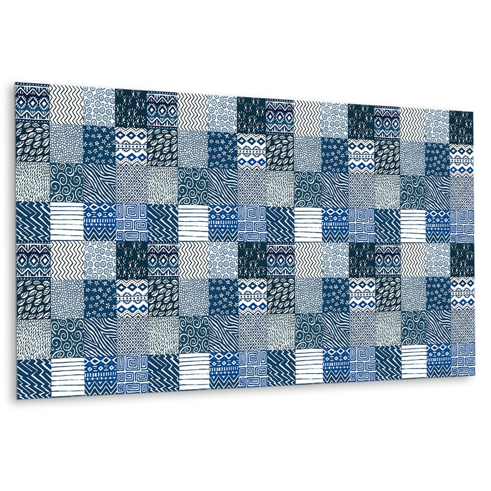 Falvédő falburkoló panel Kék geometrikus és absztrakt minták