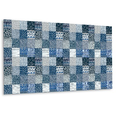 Falvédő falburkoló panel Kék geometrikus és absztrakt minták