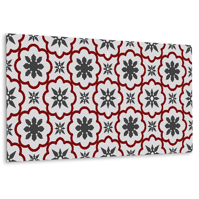 Öntapadó falburkolat Virágminta szürke és piros árnyalatokban