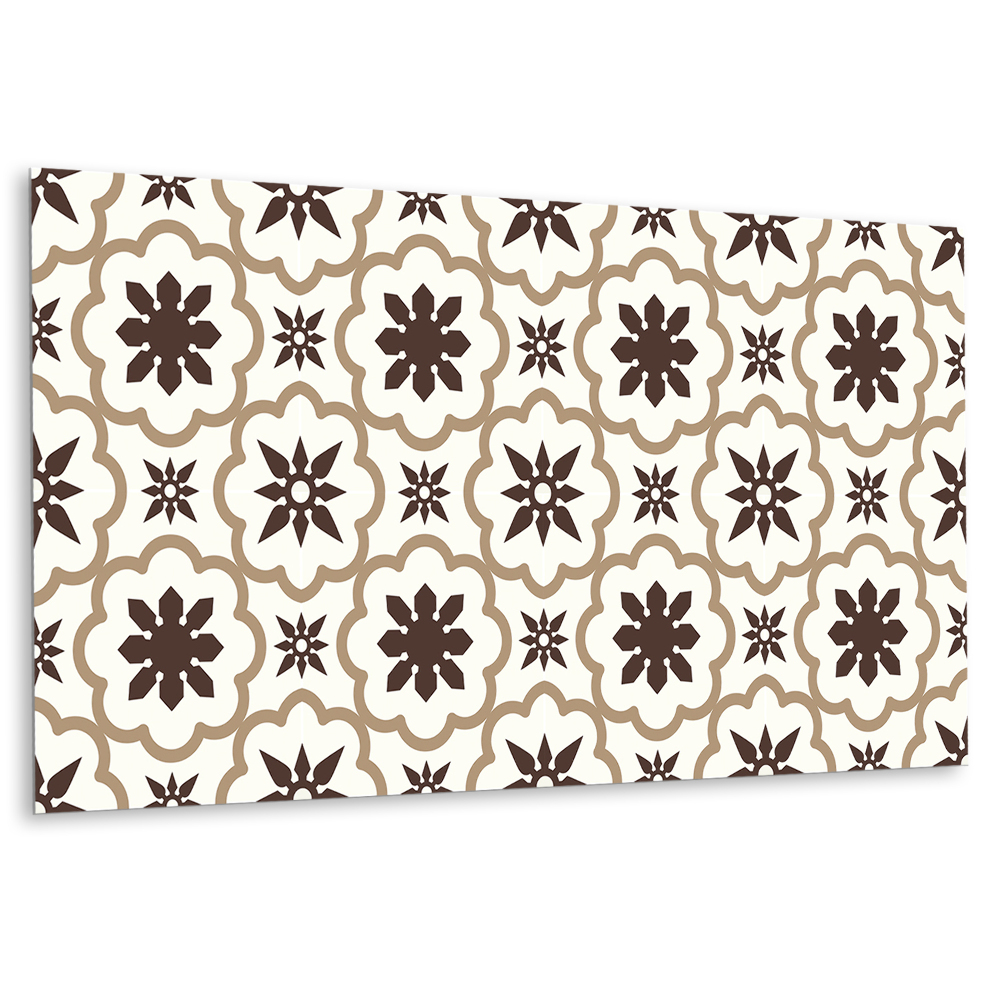 Dekorpanel falra Barna árnyalatú virágminta