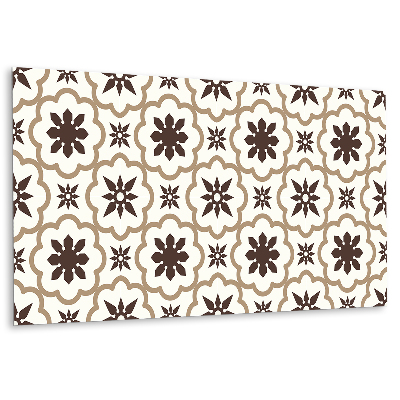 Dekorpanel falra Barna árnyalatú virágminta