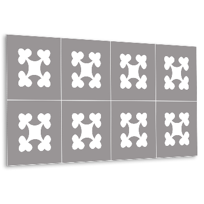 Dekorpanel falra Virágmotívum szürke háttéren