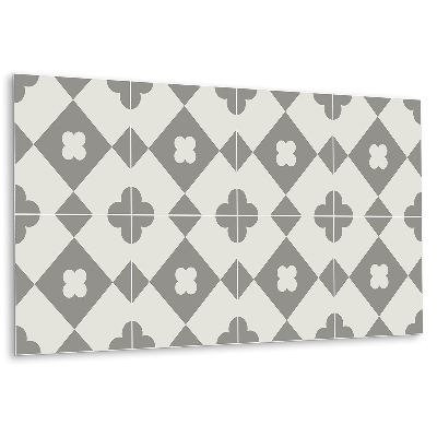 Dekorpanel falra Szürke és fehér virágos mozaik