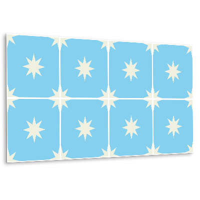 Dekorpanel falra Kék csillag világos háttér előtt