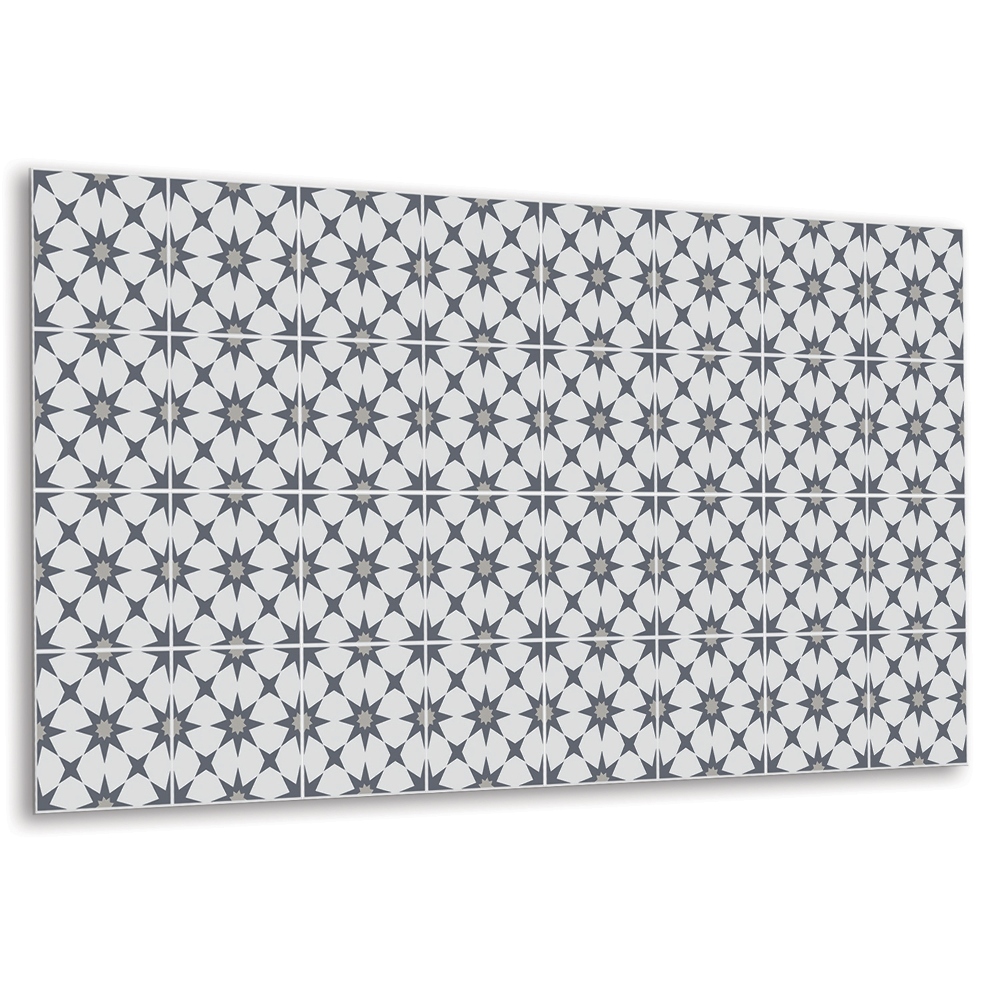 Dekorpanel falra Geometrikus csillagok szürke árnyalatokban