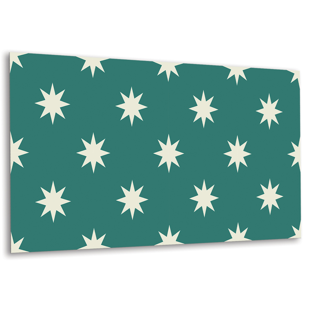 Falvédő falburkoló panel Csillagok zöld háttéren