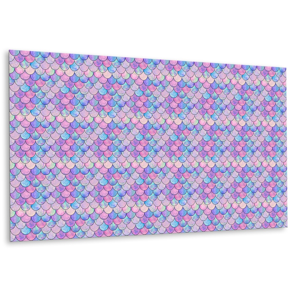 Falvédő falburkoló panel Sellőpikkely motívum pasztell színekben