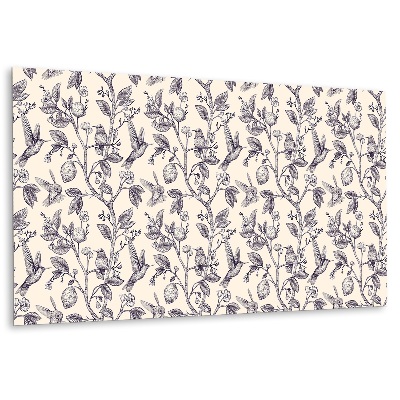 Falvédő falburkoló panel Madár- és citrusfélék motívuma az ágakon