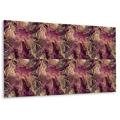 Dekorpanel falra Lila betétek arany díszítéssel