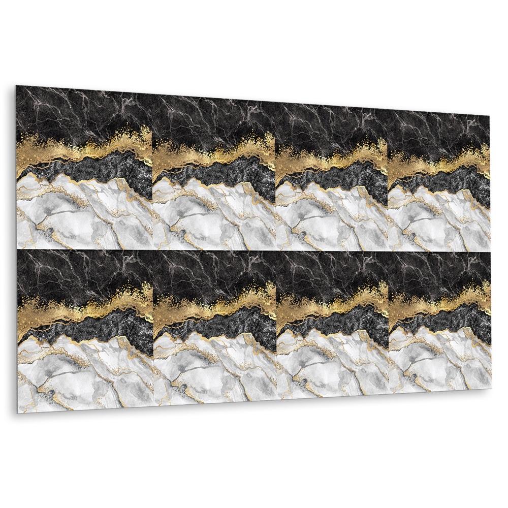 Falvédő falburkoló panel Márvány arany díszítéssel