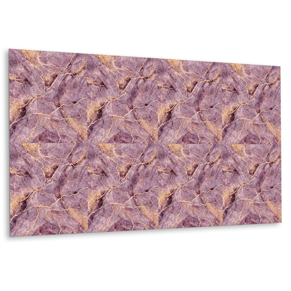 Dekorpanel falra Lila márvány arany erekkel