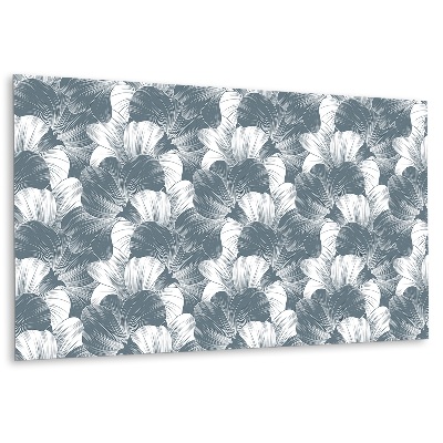 Falvédő falburkoló panel Virágminta szürke árnyalatokban