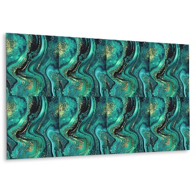 Öntapadó falburkolat Zöld márványos absztrakt csillámporral