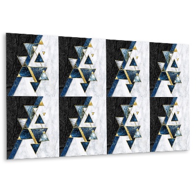 Öntapadó falburkolat Geometria sötétkék és arany árnyalatokban