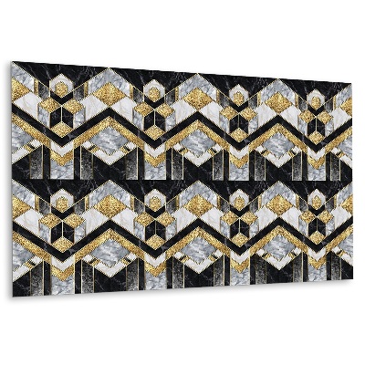 Falvédő falburkoló panel Geometria fekete és arany árnyalatokban