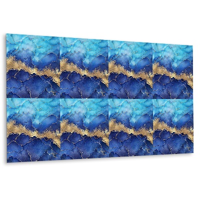 Dekorpanel falra Tengeri hullám arany díszítéssel