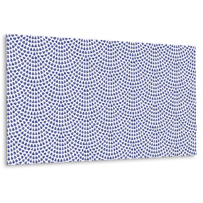 Falvédő falburkoló panel Kék cseppek geometrikus elrendezésben