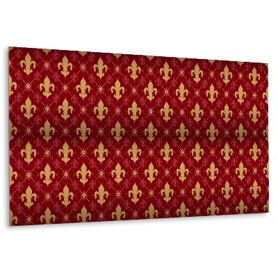 Öntapadó falburkolat Liliom motívum piros alapon