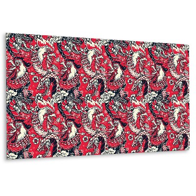 Öntapadó falburkolat Kakas és sárkány tetoválás motívum