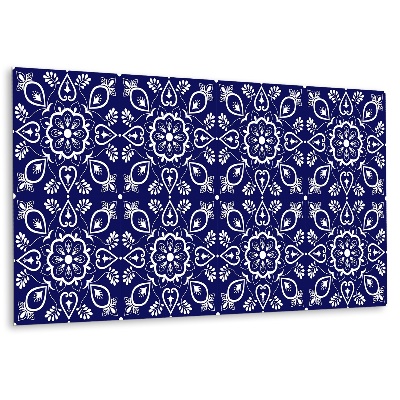 Falvédő falburkoló panel Virágmotívum sötét háttéren