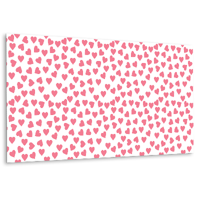 Öntapadó falburkolat Rózsaszín szívek fehér háttéren