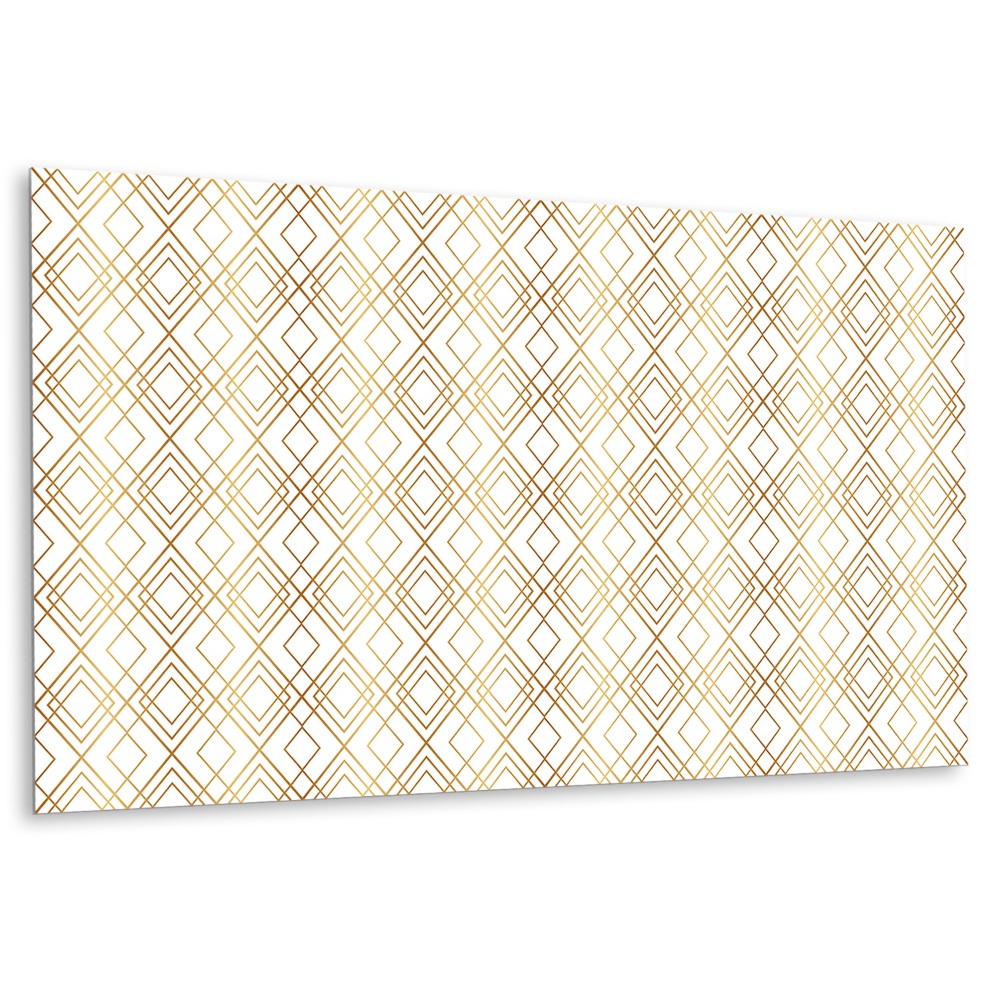 Falvédő falburkoló panel Geometriai minták arany árnyalatokban