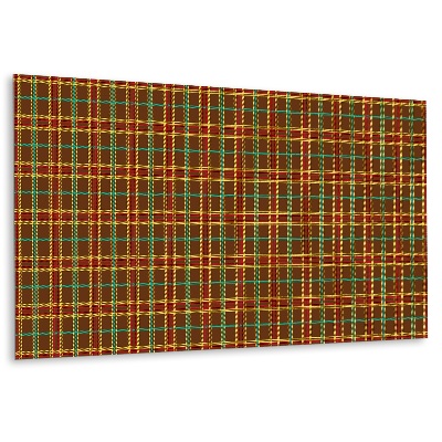 Öntapadó falburkolat Barna kockás minta