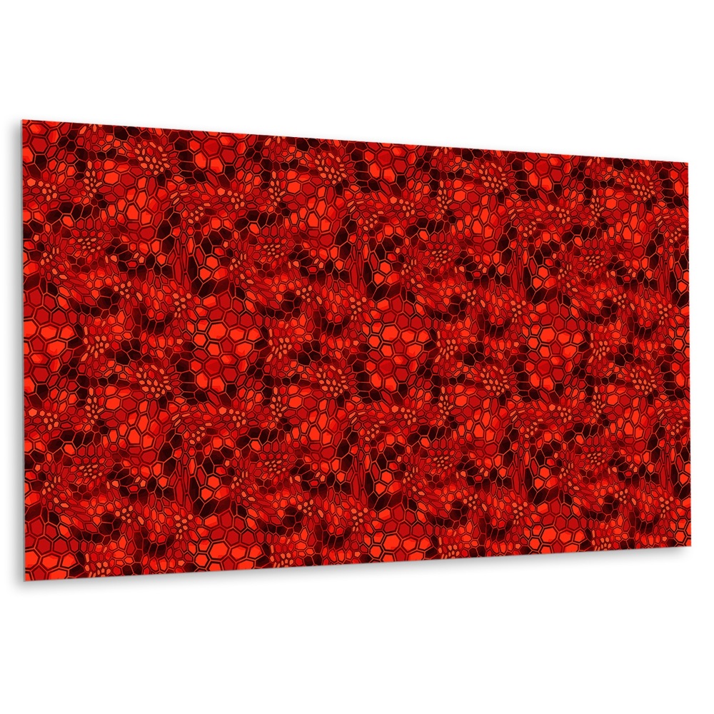 Dekorpanel falra Piros kompozit minta hatszögekkel