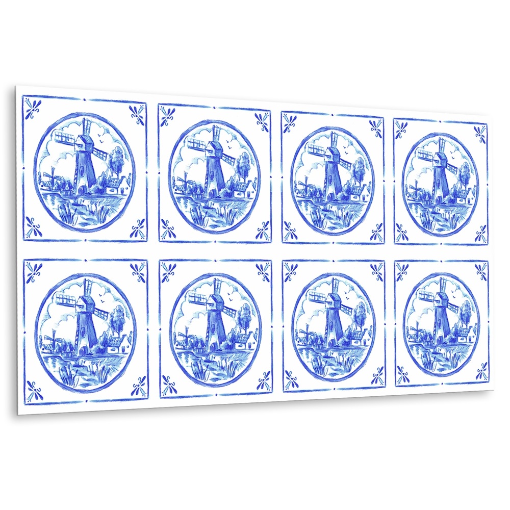 Öntapadó falburkolat Malom a víz felett kék árnyékban