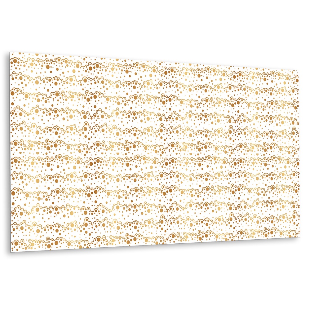 Falvédő falburkoló panel Arany hullámok pöttyökkel